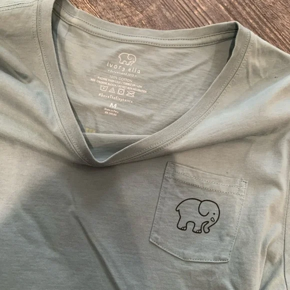 Ivory Ella Teal Elephant Graphic Tee - Book, Glasses - Picture 4 of 4